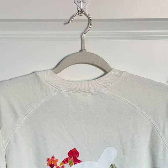 Peloton Oversized Everyday Cream Pink Floral Crewneck Sweatshirt 35001 - Picture 10 of 16